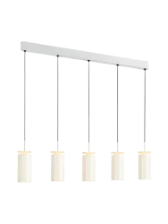 LED Design Pendellampe „Alfaro II“ 5-flammig Keramik Schuller
