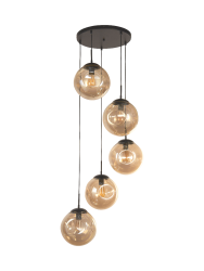 Grosse dimmbare Design Pendellampe „Punch“, 5-flammig Searchlight