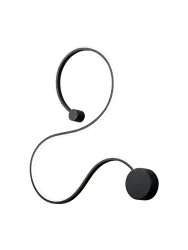 LED Design Wandlampe „Grafos II“ Schwarz Schuller