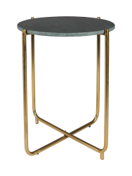 Runder Marmor Beistelltisch „Timpa“ White Label by Bloomingloft
