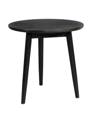Runder Beistelltisch „Fabio“ aus Eichenholz White Label by Bloomingloft