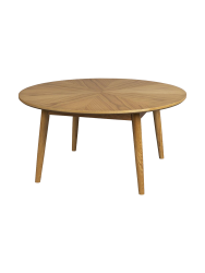 Runder Couchtisch „Fabio“ aus Eichenholz, Ø 80 cm White Label by Bloomingloft