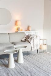 Runder Design Beistelltisch „Ringar“, verschiedene Grössen White Label by Bloomingloft