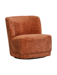 mutoni - Drehsessel Atty Chunky Velvet blossom, One Size, Orange