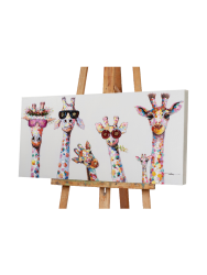 image LAND Bild Kuriose Giraffenfamilie 50x100 cm  | Schubiger Möbel