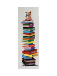 image LAND Bild Katze Auf Einem Bücherstapel  | Schubiger Möbel