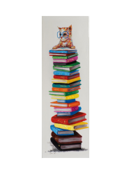 image LAND Bild Katze Auf Einem Bücherstapel  | Schubiger Möbel