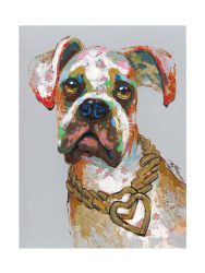 Handbemaltes Bild „Treuer Hund“ 70 x 100 cm Crea Collection
