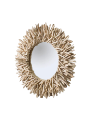 Design Wandspiegel „Riverside“ aus Teakholz Invicta Interiors