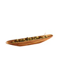 Premium Oliven-Boot „Racine“ aus Olivenholz, 34 cm BÉRARD