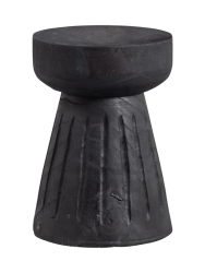 mutoni - Hocker Borre Holz rund 28x28, One Size, Schwarz