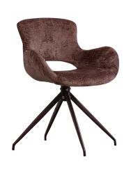 mutoni - Esszimmerstuhl Eliva Struktursamt purple (2er-Set), One Size, Violett