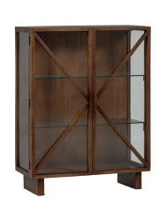 2-türige Design Vitrine „Kello“ aus nachhaltigem Massivholz und Glas De Eekhoorn