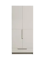 mutoni - Kleiderschrank Pure 2-türig Kiefer dust 95x215, One Size, Weiss