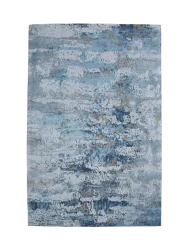 Design-Teppich aus Baumwolle „Abstrakt“ 160 x 240 cm Blautöne Invicta Interiors
