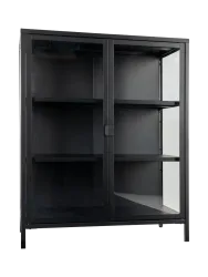 Design Highboard „Leonies“ aus Metall, 2-türig Off White Chosen by Bloomingloft