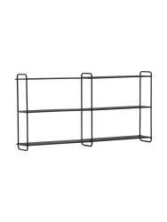 Design Wandregal „Lyon“ 63 x 122 cm, Schwarz VE DESIGN