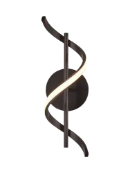 LED Design Wandlampe „Boa“ Schwarz Schuller