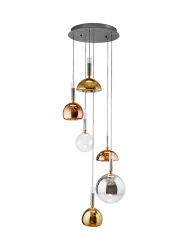 LED Design Pendellampe „Charlize“ 6-flammig Multicolor Schuller