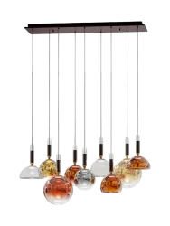 LED Design Pendellampe „Charlize II“ mit Fernbedienung, 9-flammig Multicolor Schuller