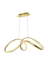 LED Design Pendellampe „Lia“ Blattgold-Finsih Schuller