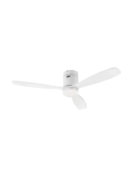 Hochwertiger Deckenventilator & LED Deckenlampe „Siroco Grande“ mit Fernbedienung Weiss Schuller