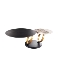 Schwenkbarer Design Keramik Couchtisch „Dancing“ Invicta Interiors