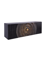 Massivholz Design Sideboard „Brilliant Sunset“ - wandhängend Invicta Interiors
