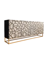 Massivholz Design Sideboard „Vulcan Mosaik“ Invicta Interiors