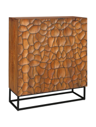 Massivholz Design Highboard „Vulcan Mosaik“ Invicta Interiors