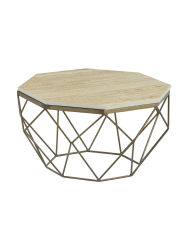 Design Couchtisch „Diamond“ mit Travertin Tischplatte Ø 70 cm Invicta Interiors