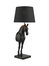 Exklusive Design Tischlampe „Black Beauty“ mit Marmorsockel Invicta Interiors