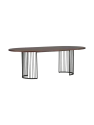Ovaler Design Esstisch „Hamneskär“ - 220 x 110 cm Nussbaum VE DESIGN