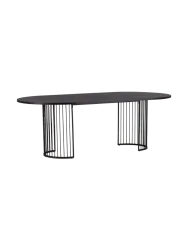 Ovaler Design Esstisch „Hamneskär“ - 220 x 110 cm Schwarz VE DESIGN