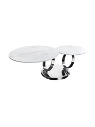 Schwenkbarer Design Keramik Couchtisch „Dancing“ Invicta Interiors