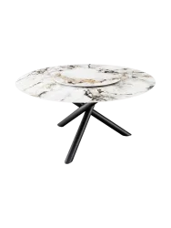 Runder Design Esstisch „Confuse II“ mit abnehmbarem Drehteller, aus Keramik Ø 150 cm Invicta Interiors