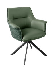 180° drehbarer Echtleder Designstuhl „Le Grand“ mit Armlehnen Invicta Interiors