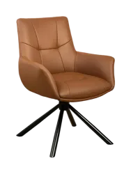 360° drehbarer Echtleder Design Stuhl „Level up“ Invicta Interiors