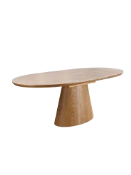 Ausziehbarer Design Esstisch „Uniquo“ 160-200 x 100 cm, Eiche Natural Invicta Interiors