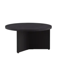 Moderner Couchtisch „Saltö“ Ø 85 cm Schwarz VE DESIGN