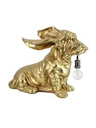 Design Tischlampe „Dackel“ Gold Invicta Interiors