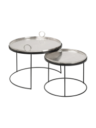 2er-Set Couchtisch „Elements“ mit abnehmbaren Tabletts Invicta Interiors