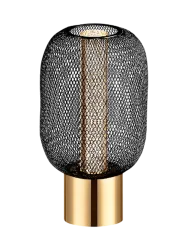 LED Design Tischlampe „Micron“ Schwarz, Gold Schuller