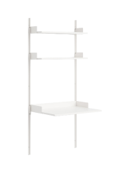 Modulers Design Wandregal „New Works Study“ mit integriertem Schreibtisch