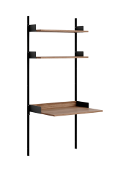 Modulers Design Wandregal „New Works Study“ mit integriertem Schreibtisch
