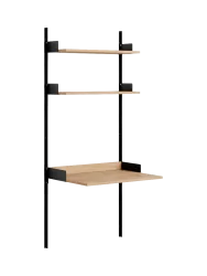 Modulers Design Wandregal „New Works Study“ mit integriertem Schreibtisch