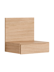 Massiver Design Nachttisch „Tana“, wandhängend NEW WORKS