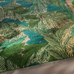 Hochwertiger In-/Outdoor Designer Teppich „Acanthus Green“, verschiedene Grössen Morris & Co