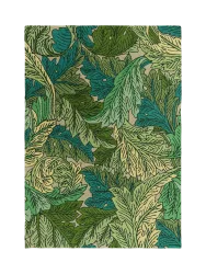 Hochwertiger In-/Outdoor Designer Teppich „Acanthus Green“, verschiedene Grössen Morris & Co