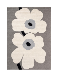 Hochwertiger In- & Outdoor Designer Teppich „Unikko Ann. Grey“, verschiedene Grössen MARIMEKKO